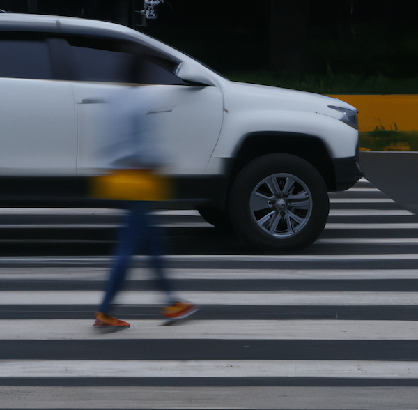 What happens if you hit a pedestrian in a crosswalk?